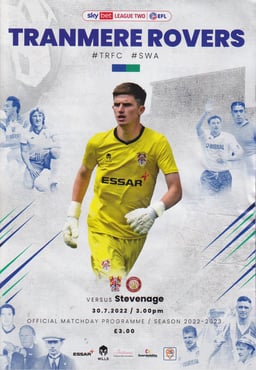 Tranmere Rovers v Stevenage Match Programme 2022-07-30